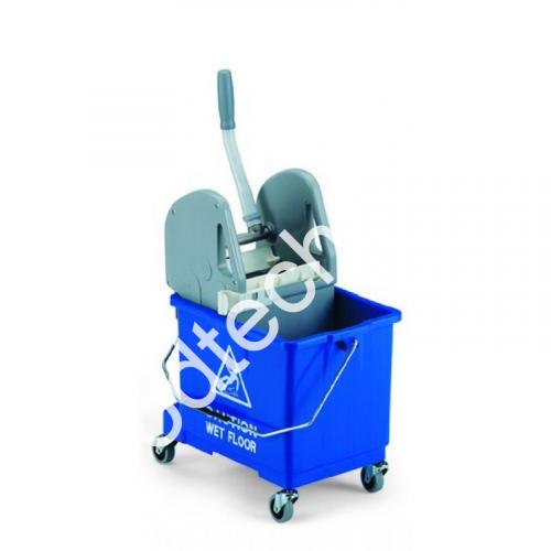 00056384 Ведро 17л Tec c отжимом на колесах, синий - картинка 1